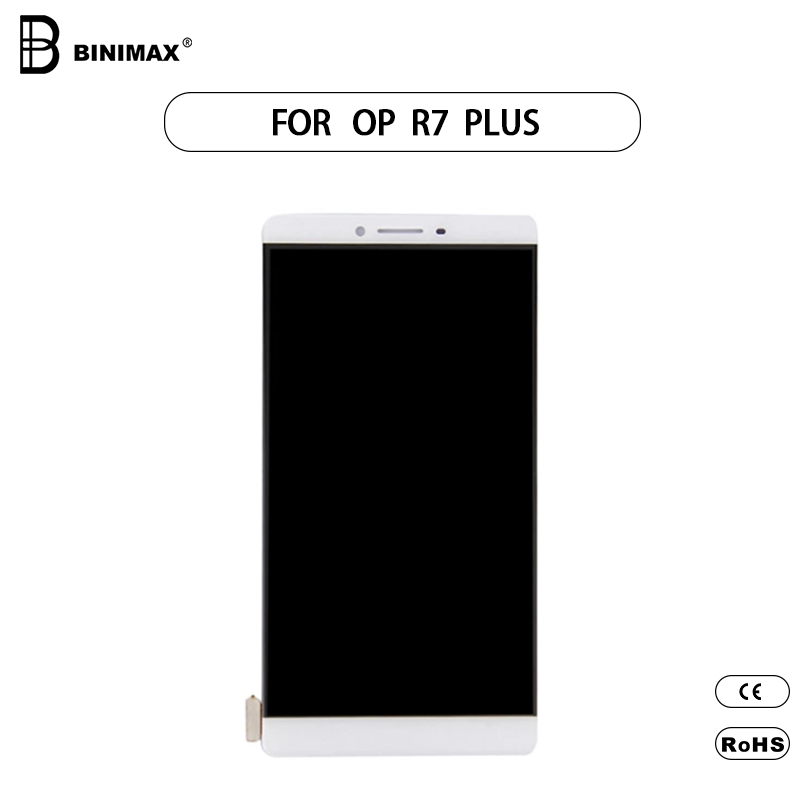 A mobiltelefon LCD-kijelzői a BINIMAX javítócsatorna képernyőjével helyettesítik az OPPO R7 PLUS-t