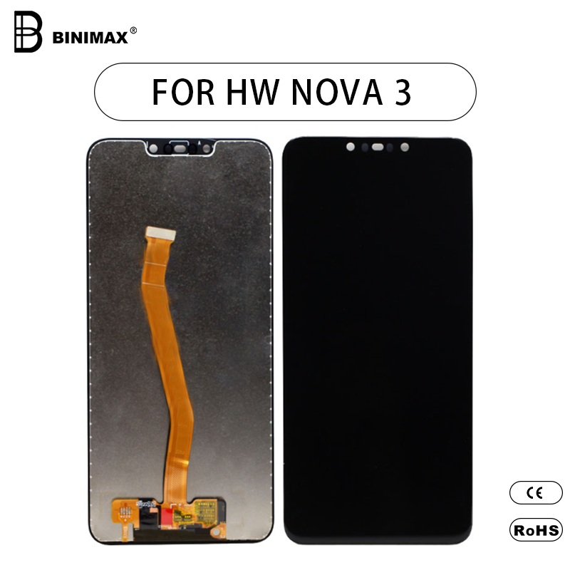 Mobil Phone LCD- k képernyője Binimax helyettesítési kijelző HW nova 3