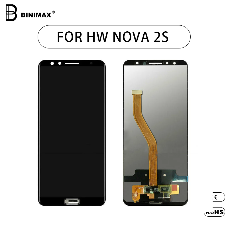 Mobiltelefon LCD- k képernyője Binimax helyettesítési kijelző HW nova 2s számára