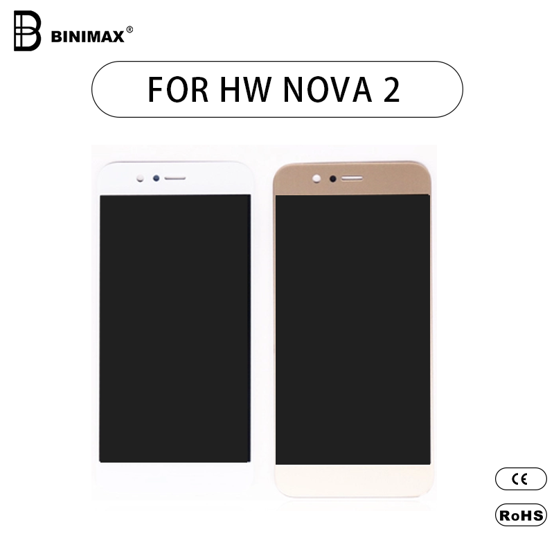 Mobiltelefon LCD képernyő Binimax helyettesítési kijelző HW nova 2 számára